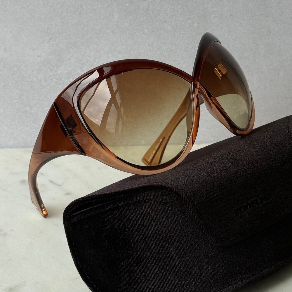 NEW Tom Ford FT0219 Ovesized XXL Sunglasses in Brown